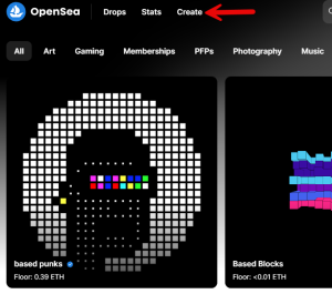 ایجاد NFT در سایت Opensea