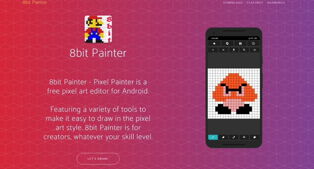 ۸بیت پِینتِر (8bit Painter)، برای ساخت NFTهای پیکسلی