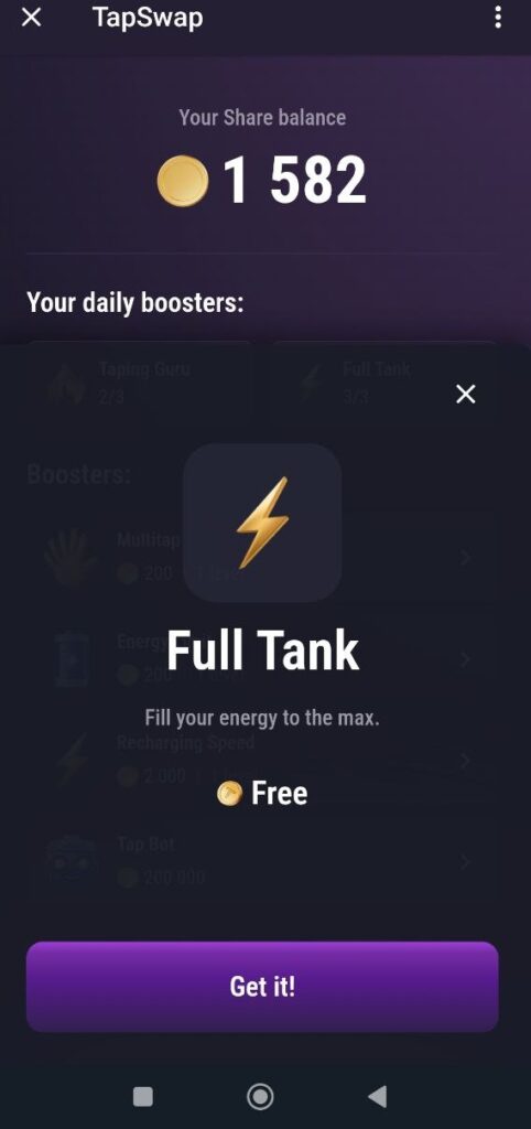 full tank در تپ سواپ