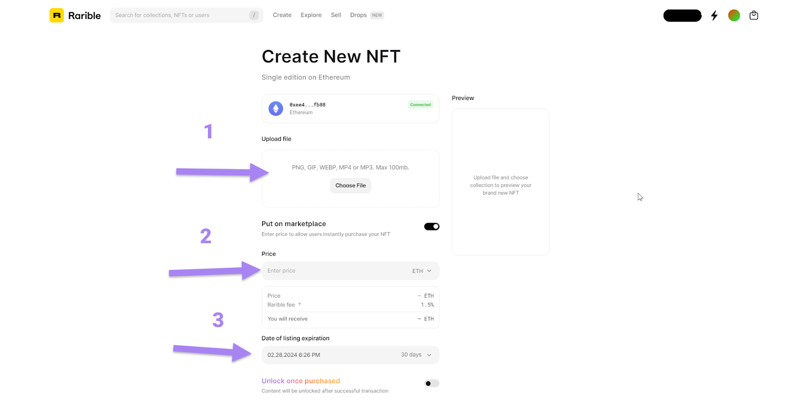 فروش NFT در رریبل